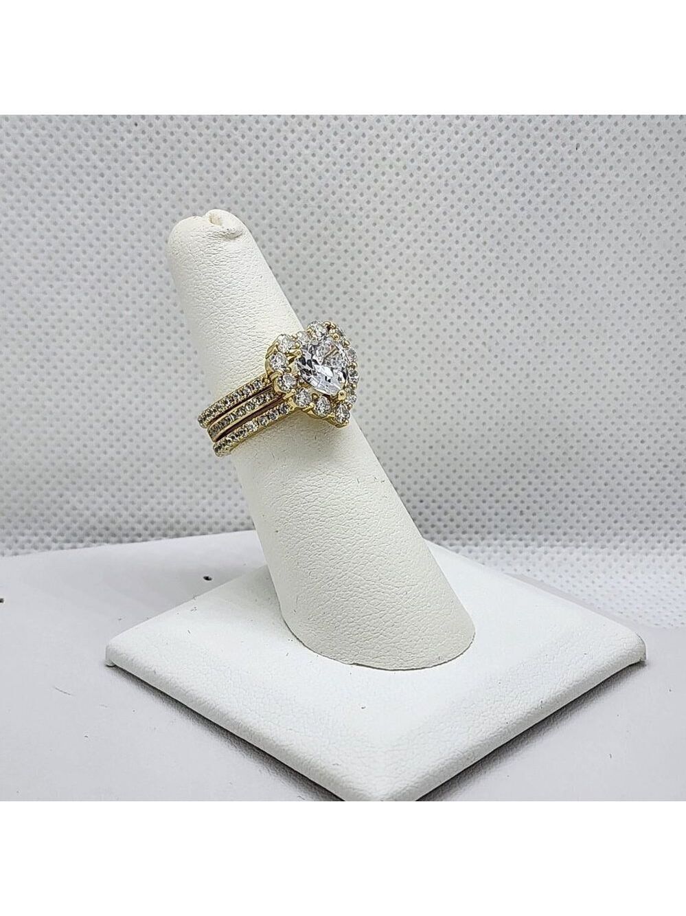 Brand New Sterling Silver 925 2 Pcs Heart Ring